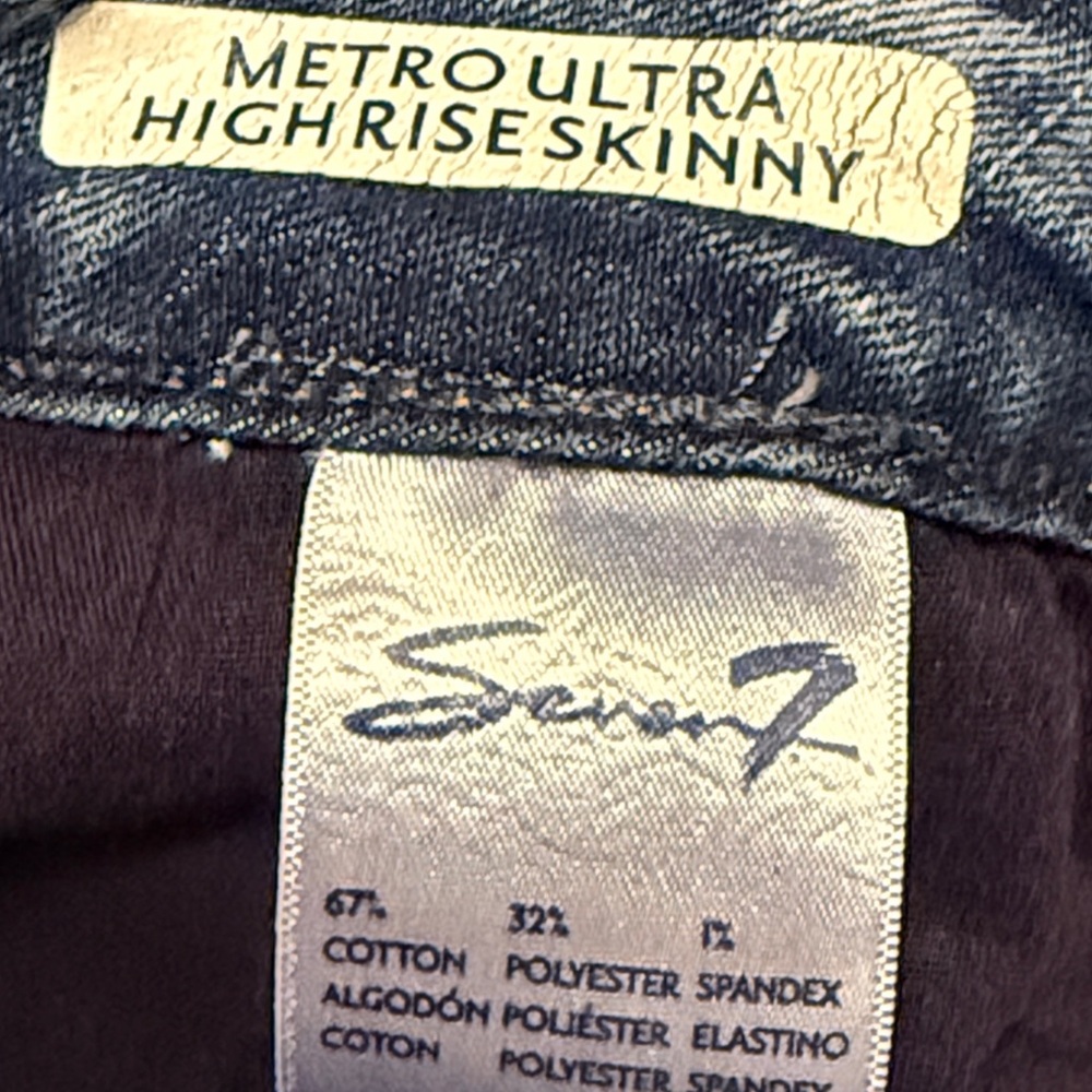 Seven7 Metro Ultra High Rise Skinny Distressed Women Jeans - Picture 3 of 9